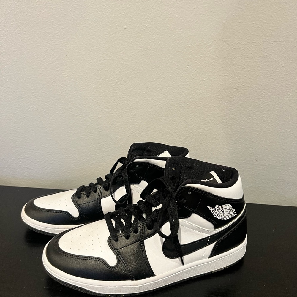 Nike Air Jordan Mid Black And White Sneakers